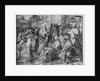 Life of Christ, Jesus healing a paralytic at Capernaum, preparatory study of tapestry cartoon for the Church Saint-Merri in Paris, c.1585-90 by Henri Lerambert