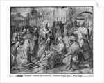 Life of Christ, Jesus healing a paralytic at Capernaum, preparatory study of tapestry cartoon for the Church Saint-Merri in Paris, c.1585-90 by Henri Lerambert