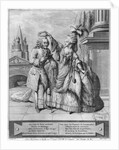 Voltaire crowned by Mademoiselle Clairon by Claude Louis Desrais