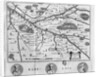 Map of the region of Chinon related to the works of Francois Rabelais, published in 1725 by French School