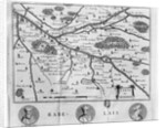 Map of the region of Chinon related to the works of Francois Rabelais, published in 1725 by French School