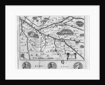 Map of the region of Chinon related to the works of Francois Rabelais, published in 1725 by French School