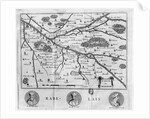 Map of the region of Chinon related to the works of Francois Rabelais, published in 1725 by French School