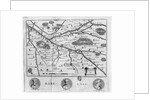 Map of the region of Chinon related to the works of Francois Rabelais, published in 1725 by French School