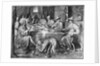 Life of Christ, the Meal at the House of Simon the Pharisee, preparatory study of tapestry cartoon for the Church Saint-Merri in Paris, c.1585-90 by Henri Lerambert
