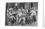 Life of Christ, the Meal at the House of Simon the Pharisee, preparatory study of tapestry cartoon for the Church Saint-Merri in Paris, c.1585-90 by Henri Lerambert