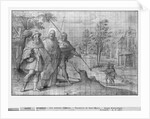Life of Christ, Christ on the road to Emmaus, preparatory study of tapestry cartoon for the Church Saint-Merri in Paris, c.1585-90 by Henri Lerambert