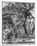 Life of Christ, Christ's Descent into Limbo, preparatory study of tapestry cartoon for the Church Saint-Merri in Paris, c.1585-90 by Henri Lerambert