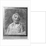 Bust of an old woman with head raised by Nicolas-Bernard Lepicie