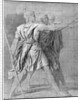 The three Horatii brothers, study for 'The Oath of the Horatii', 1785 by Jacques Louis David