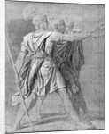 The three Horatii brothers, study for 'The Oath of the Horatii', 1785 by Jacques Louis David