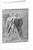 The three Horatii brothers, study for 'The Oath of the Horatii', 1785 by Jacques Louis David