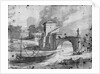 View of the Tiber near the bridge and the castle Sant'Angelo in Rome, c.1775-80 by Jacques Louis David