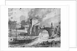 View of the Tiber near the bridge and the castle Sant'Angelo in Rome, c.1775-80 by Jacques Louis David