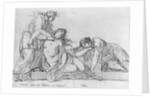 Old woman leaning over two fainting women, c.1776 by Jacques Louis David
