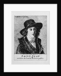 Louis Antoine Leon de Saint-Just by Jacques Louis (after) David