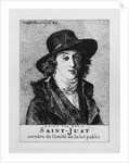 Louis Antoine Leon de Saint-Just by Jacques Louis (after) David