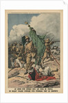 An Italian soldier seizing the green standard of Prophet Muhammed by French School