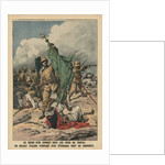 An Italian soldier seizing the green standard of Prophet Muhammed by French School