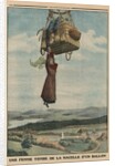 A woman falling down from the gondola of a balloon by French School