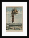A woman falling down from the gondola of a balloon by French School