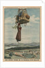 A woman falling down from the gondola of a balloon by French School