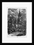 Fishing port with pointed steeple, 1860 by Rodolphe Bresdin