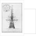 Stern of a moored vessel by French School