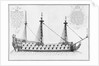 Cross-section of the fully completed inside of a vessel by French School