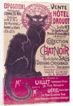 Poster advertising an exhibition of the 'Collection du Chat Noir' cabaret at the Hotel Drouot, Paris, May 1898 by Theophile Alexandre Steinlen