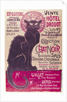 Poster advertising an exhibition of the 'Collection du Chat Noir' cabaret at the Hotel Drouot, Paris, May 1898 by Theophile Alexandre Steinlen
