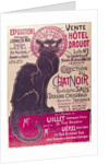 Poster advertising an exhibition of the 'Collection du Chat Noir' cabaret at the Hotel Drouot, Paris, May 1898 by Theophile Alexandre Steinlen