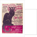 Poster advertising an exhibition of the 'Collection du Chat Noir' cabaret at the Hotel Drouot, Paris, May 1898 by Theophile Alexandre Steinlen