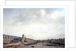 The Louvre Grande Galerie, view of Paris from the Barbier bridge, c.1640 by Abraham de Verwer