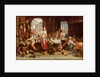 Kitchen Scene with the Parable of the Feast by Joachim Wtewael or Utewael or Wyewael