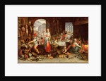 Kitchen Scene with the Parable of the Feast by Joachim Wtewael or Utewael or Wyewael