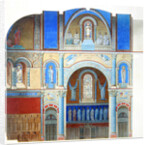 Saint-Paul Church, Nimes, longitudinal section of the choir by Alexandre Dominique Denuelle