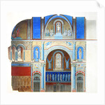 Saint-Paul Church, Nimes, longitudinal section of the choir by Alexandre Dominique Denuelle