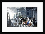 Characters making music in front of a palace, 1672 by Hieronymus Janssens