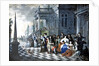Characters making music in front of a palace, 1672 by Hieronymus Janssens