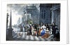 Characters making music in front of a palace, 1672 by Hieronymus Janssens