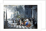 Characters making music in front of a palace, 1672 by Hieronymus Janssens