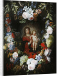 The Virgin and Child with a Garland of Flowers by Gerard & Ykens Frans Seghers