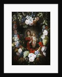 The Virgin and Child with a Garland of Flowers by Gerard & Ykens Frans Seghers