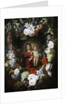 The Virgin and Child with a Garland of Flowers by Gerard & Ykens Frans Seghers