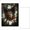 The Virgin and Child with a Garland of Flowers by Gerard & Ykens Frans Seghers