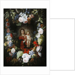 The Virgin and Child with a Garland of Flowers by Gerard & Ykens Frans Seghers