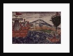 An Indian spy observes the arrival of a Spanish ship on the Mexican coast, 1579 by Diego Duran