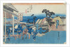 Totsuka: fork in the road of the old town, No.6 from the series 'Fifty-three Stations on the Tokaido', c.1834-35 by Ando or Utagawa Hiroshige
