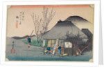 Mariko: teahouse known for its speciality by Ando or Utagawa Hiroshige